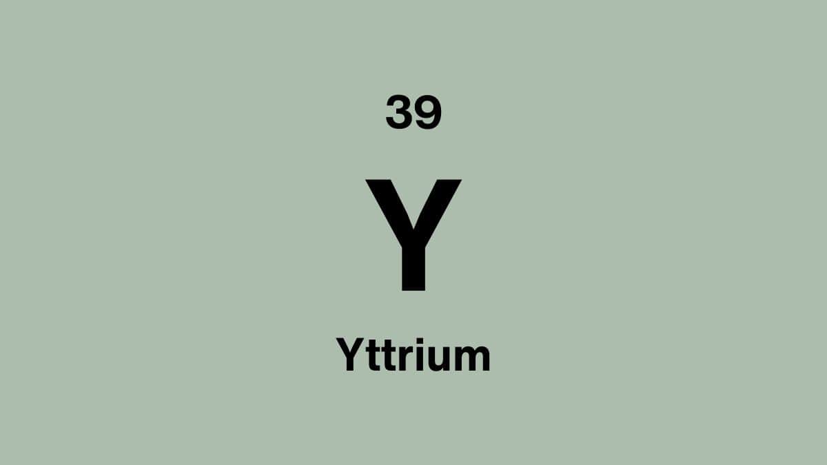 Yttrium (Y), element 39